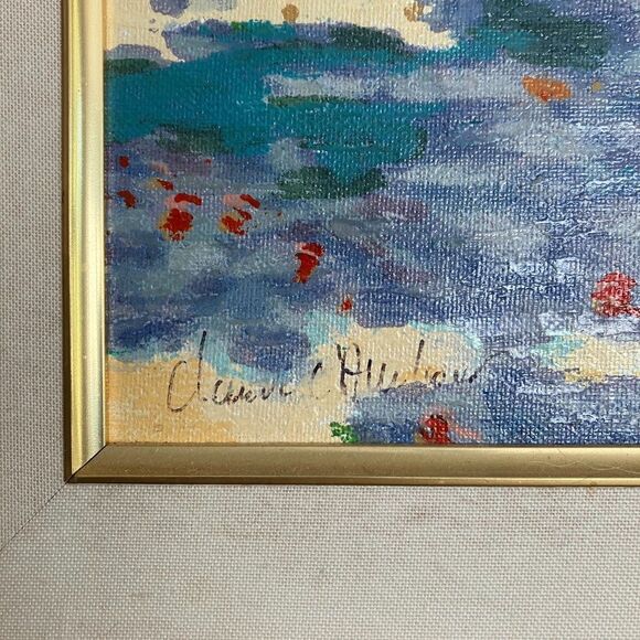 "Confidences" by Claude Cambour Serigraph Framed and Matted - Picture 3 of 6